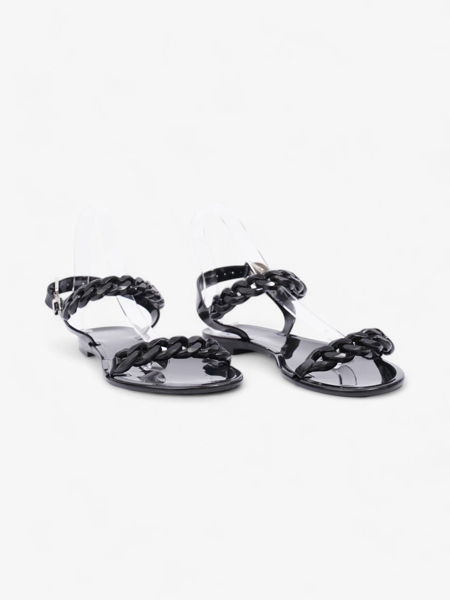 Givenchy Jelly Chain Flat Sandals Black PVC EU 39 UK 6 Image 2