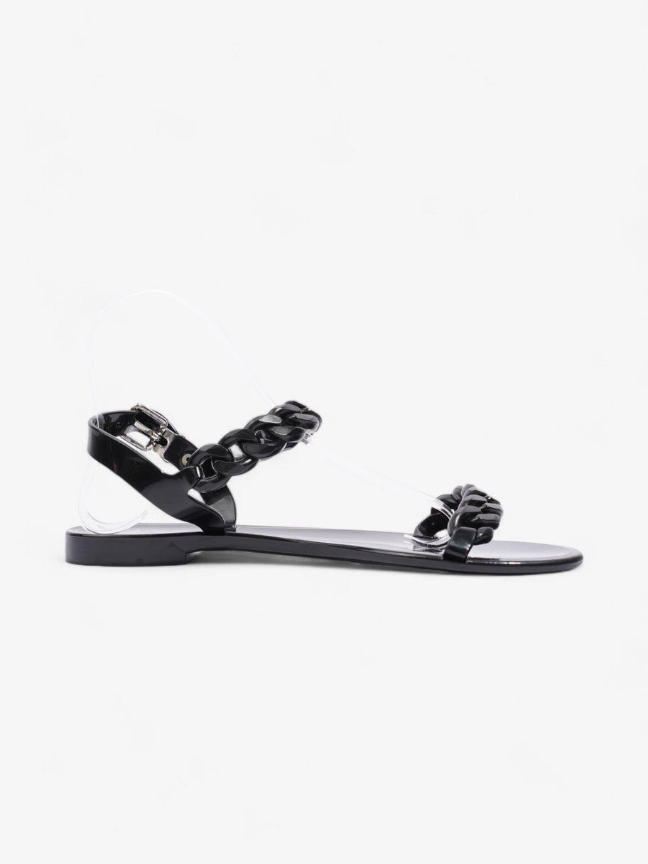 Givenchy Jelly Chain Flat Sandals Black PVC EU 39 UK 6 Image 4