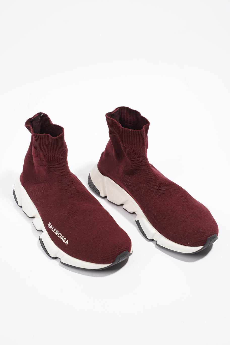 Speed Burgundy White Cotton EU 38 UK 5 Luxe Collective