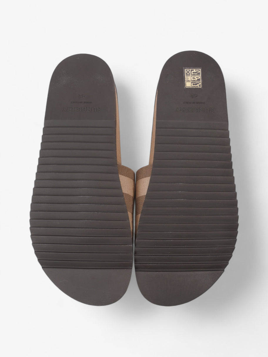 Burberry Check Slide Dark Birch Brown Cotton EU 42 UK 8 Image 7