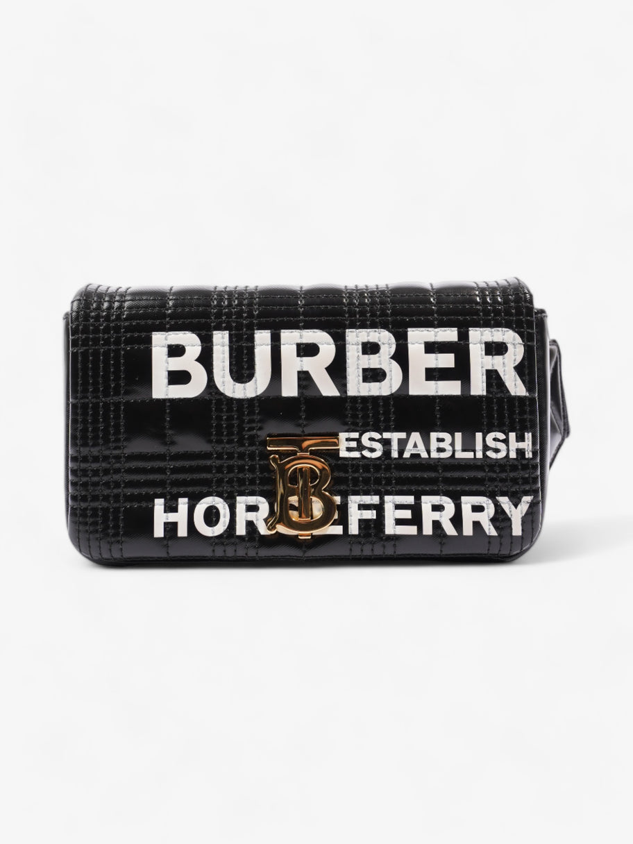 Burberry Horseferry Print Lola Bum Bag Black Leather Image 1