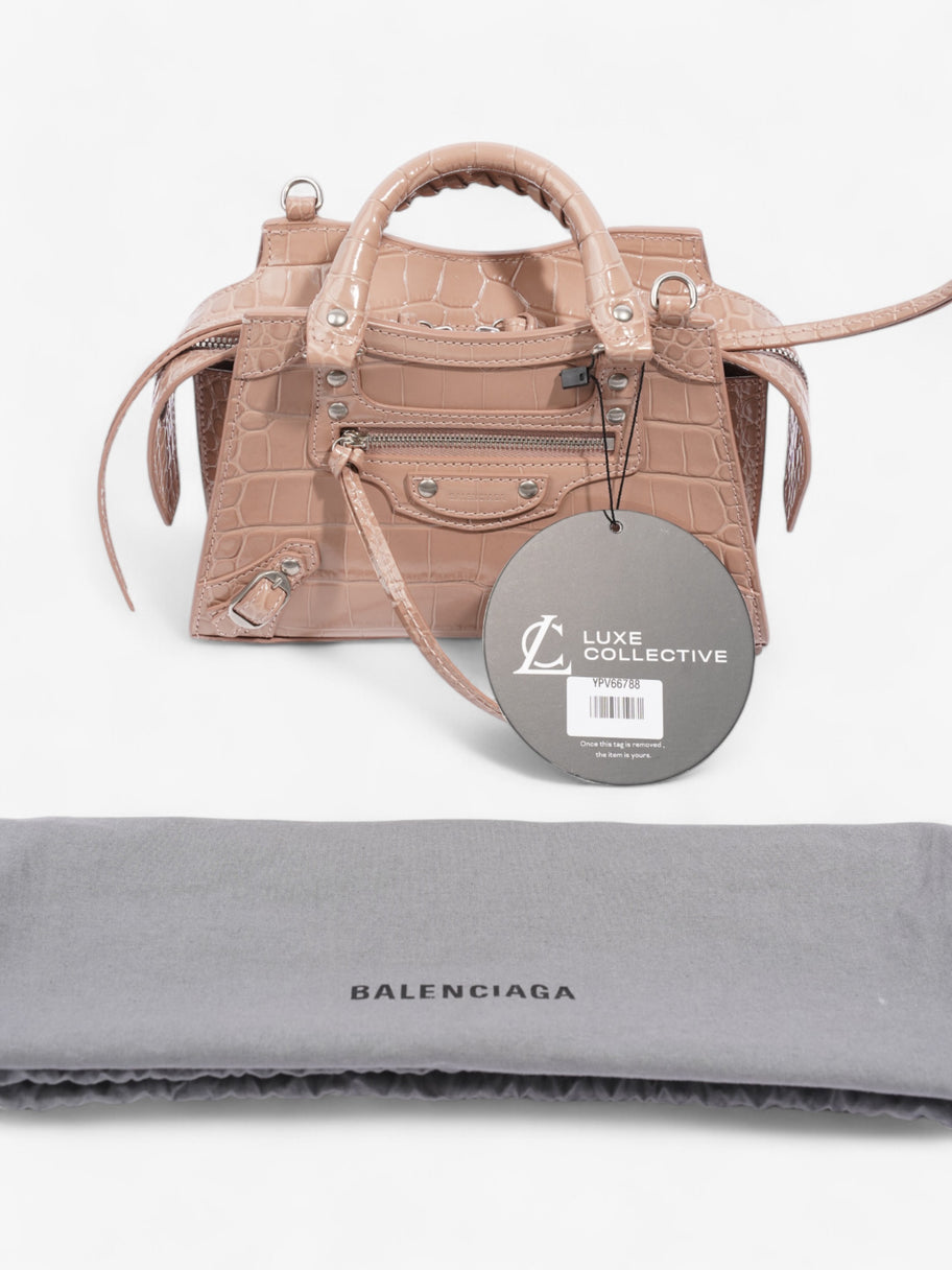 Balenciaga Le City Rose Beige  Embossed Leather Mini Image 8