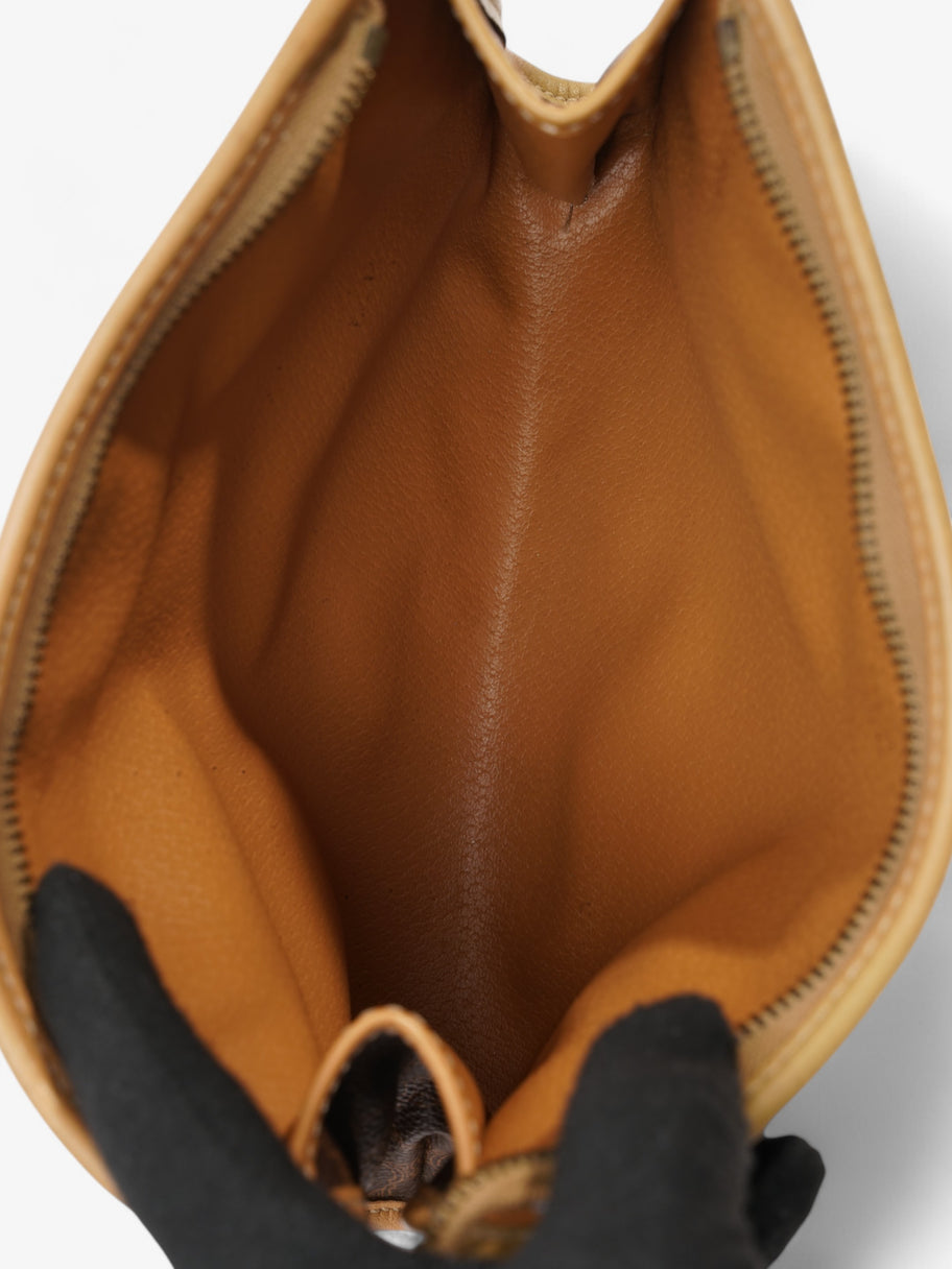 Celine Pouch Brown Coated Canvas Image 9