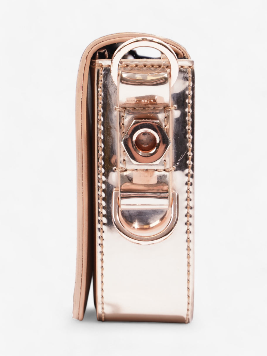 Off White Binder Clip Bag Rose Gold Polyester Image 3