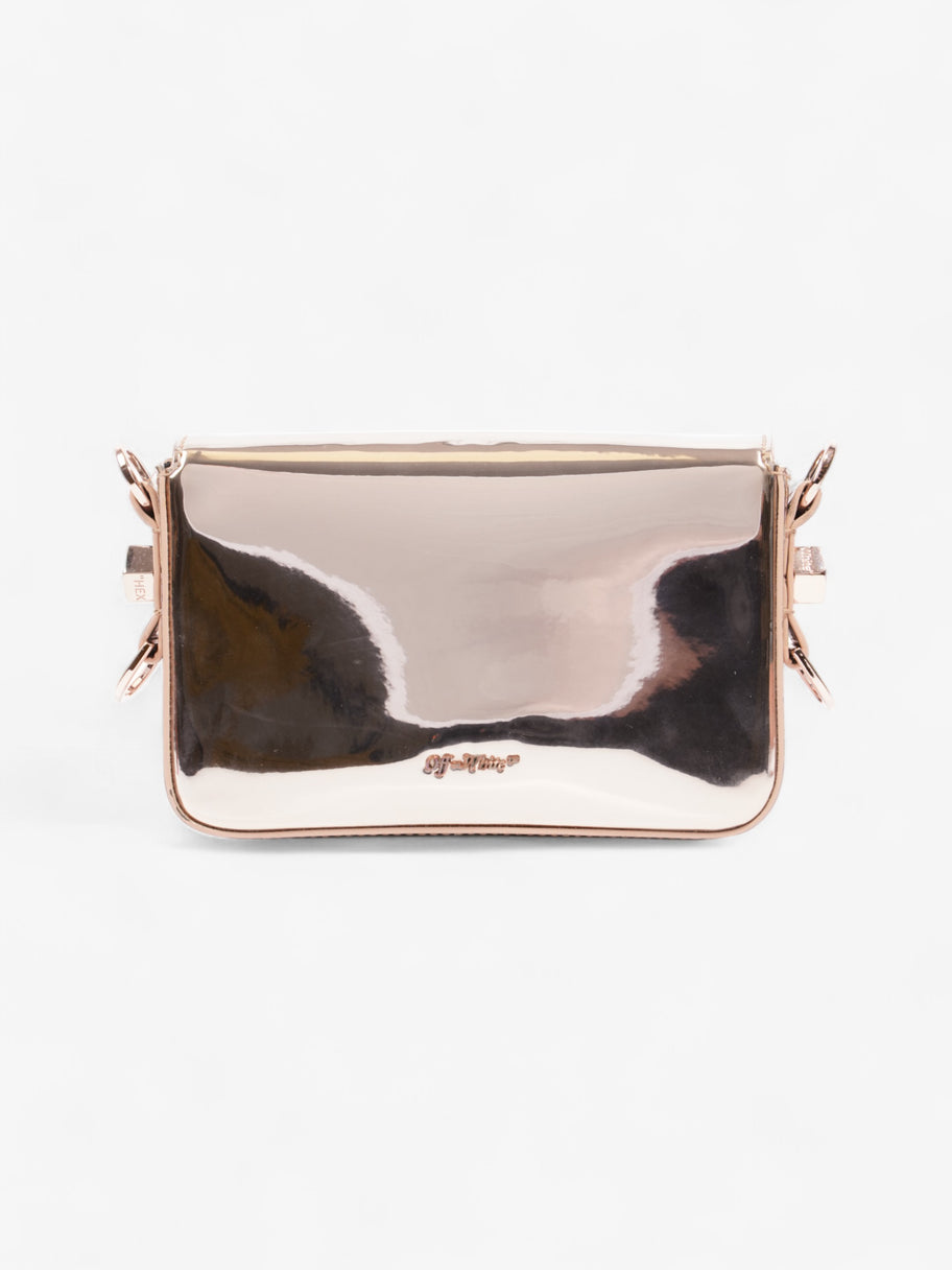 Off White Binder Clip Bag Rose Gold Polyester Image 4