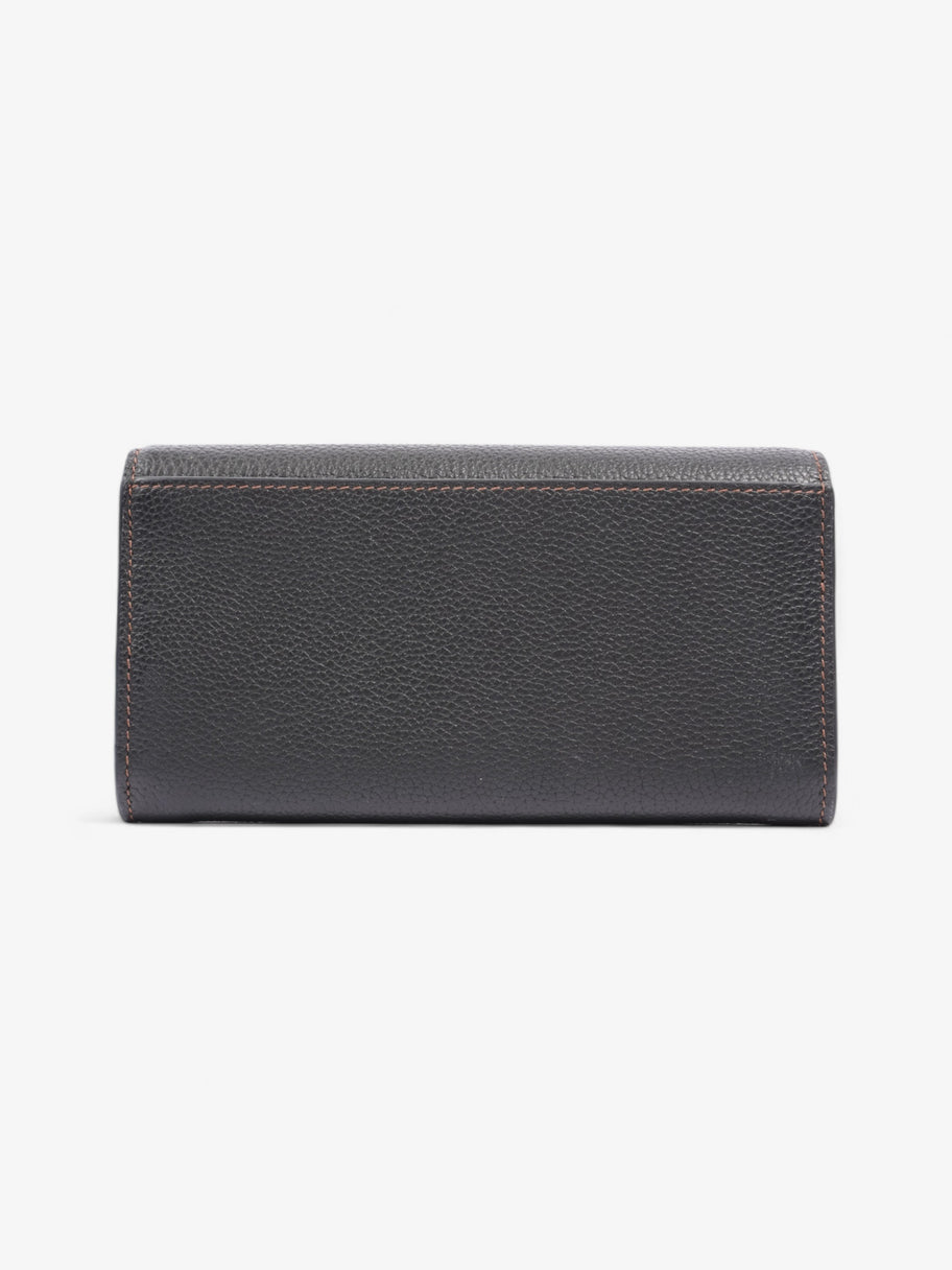 Burberry TB Continental Wallet Black / Gold Grained Leather Image 2