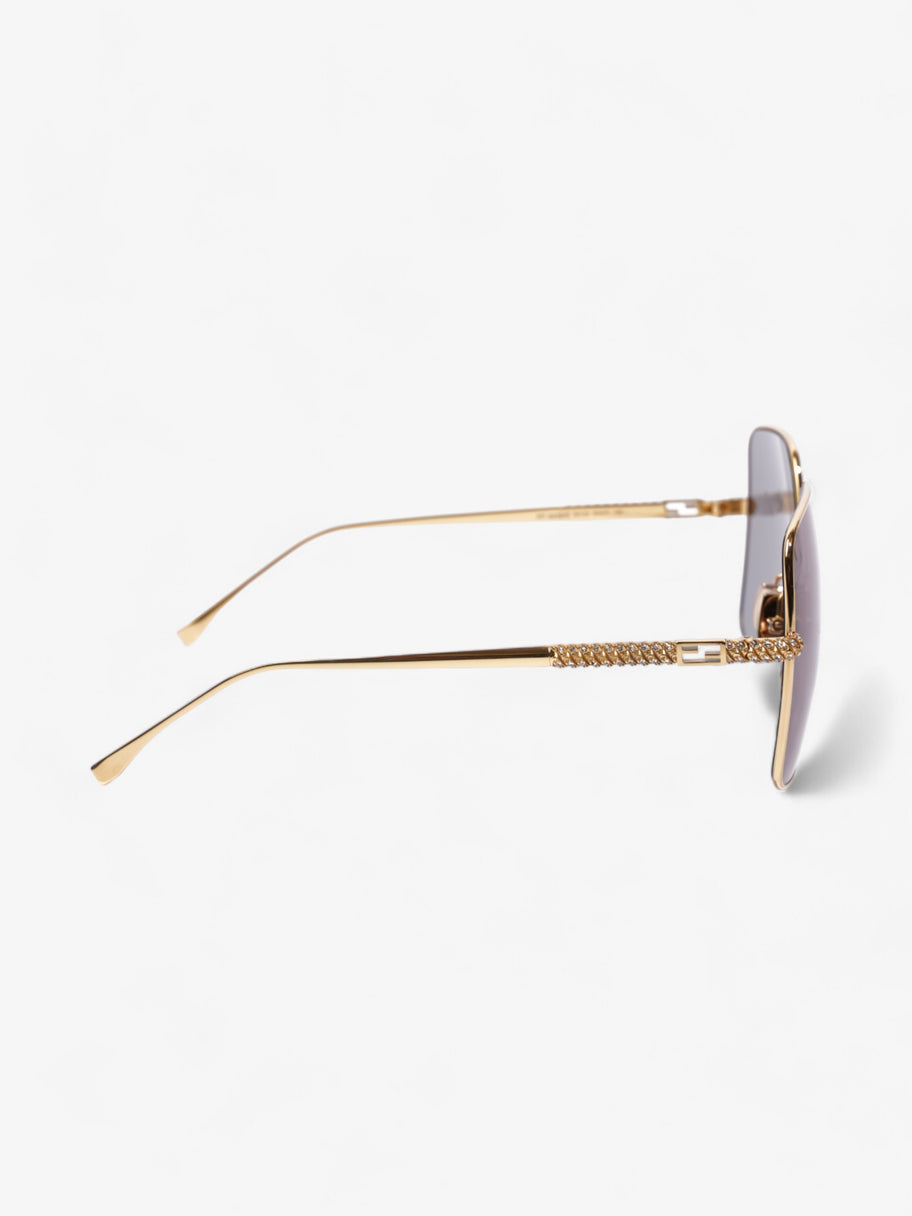 Fendi FF Sunglasses Gold Acetate 145mm Image 4