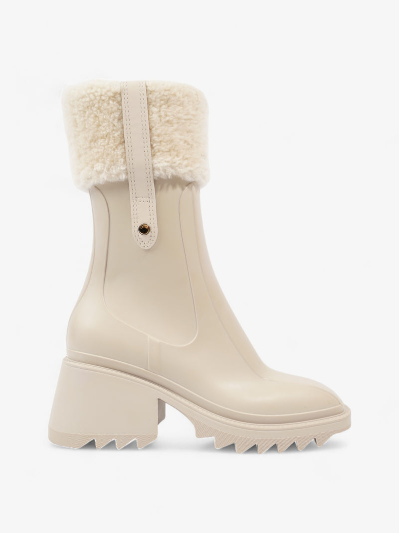  Chloe Betty Rainboots Beige Rubber EU 38 UK 5