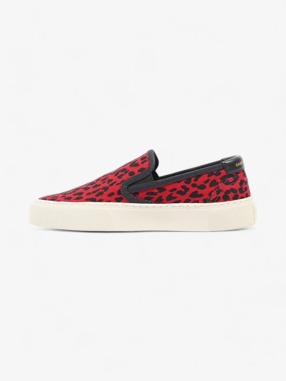 Saint Laurent Slip On Sneaker Red Black Suede EU 36 UK 3 Luxe Collective