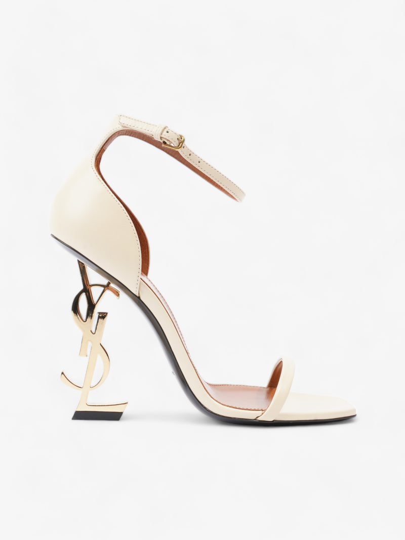  Opyum Open Toe Heels 110mm Beige Leather EU 37 UK 4