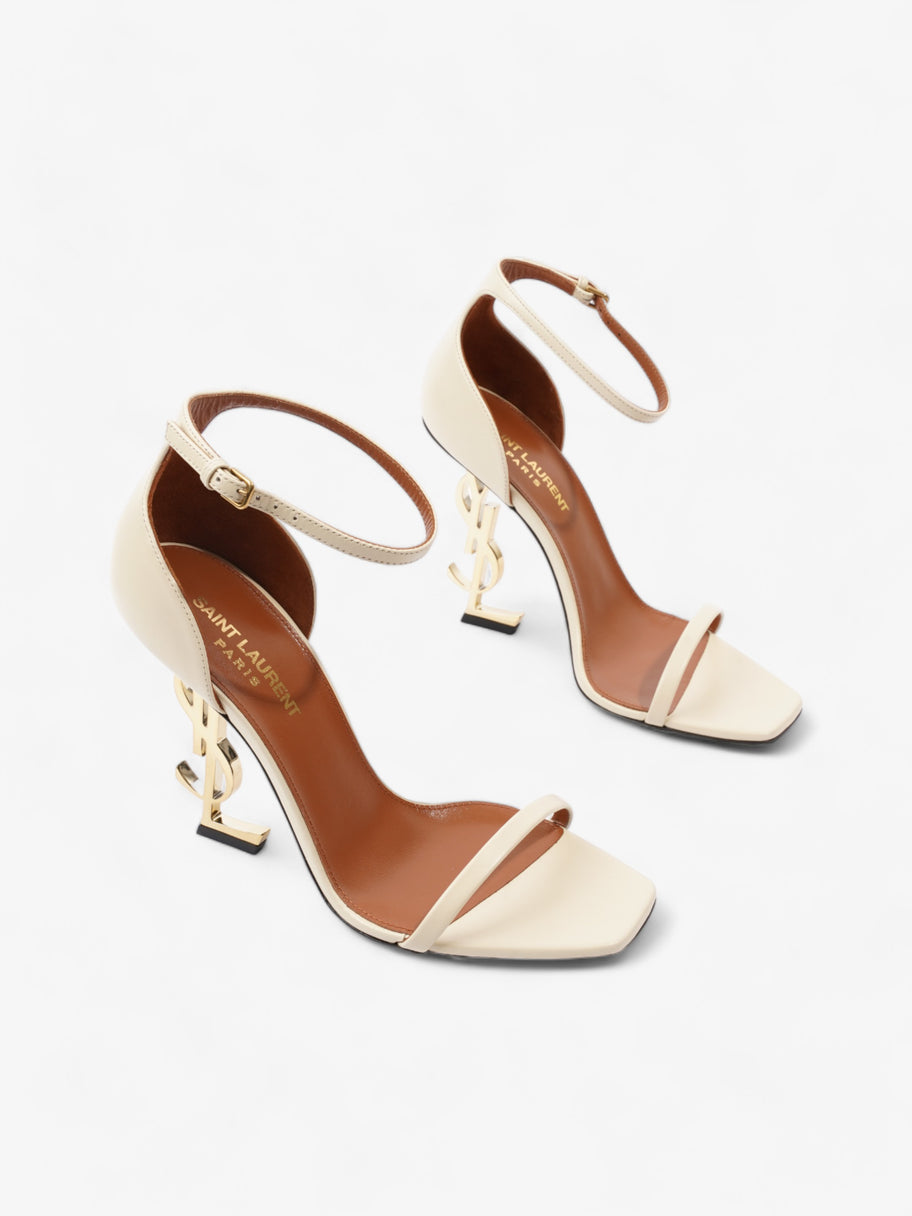 Opyum Open Toe Heels 110mm Beige Leather EU 37 UK 4 Image 2