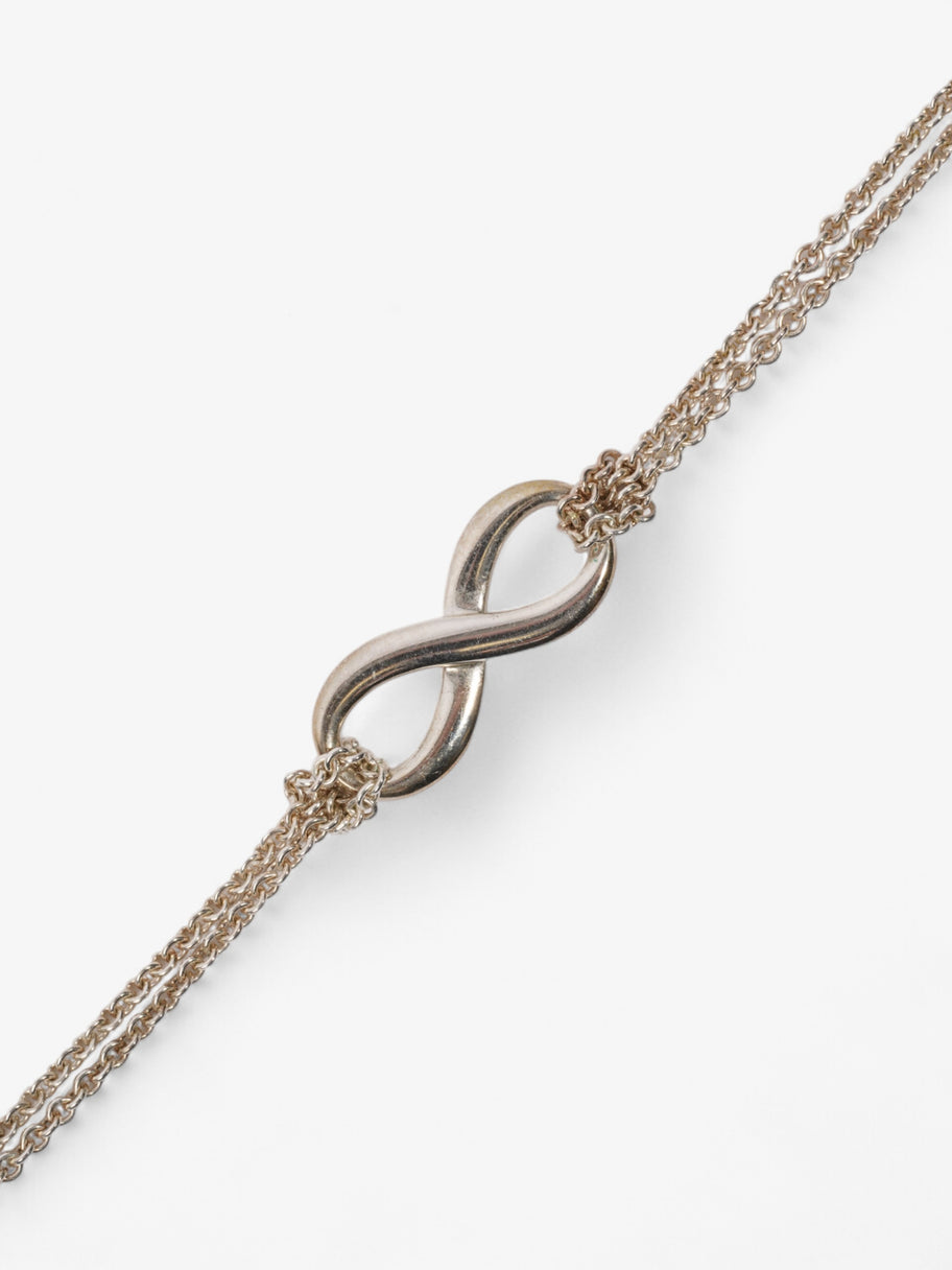 Tiffany and Co Infinity Double Chain Necklace Silver Silver Sterling Image 5