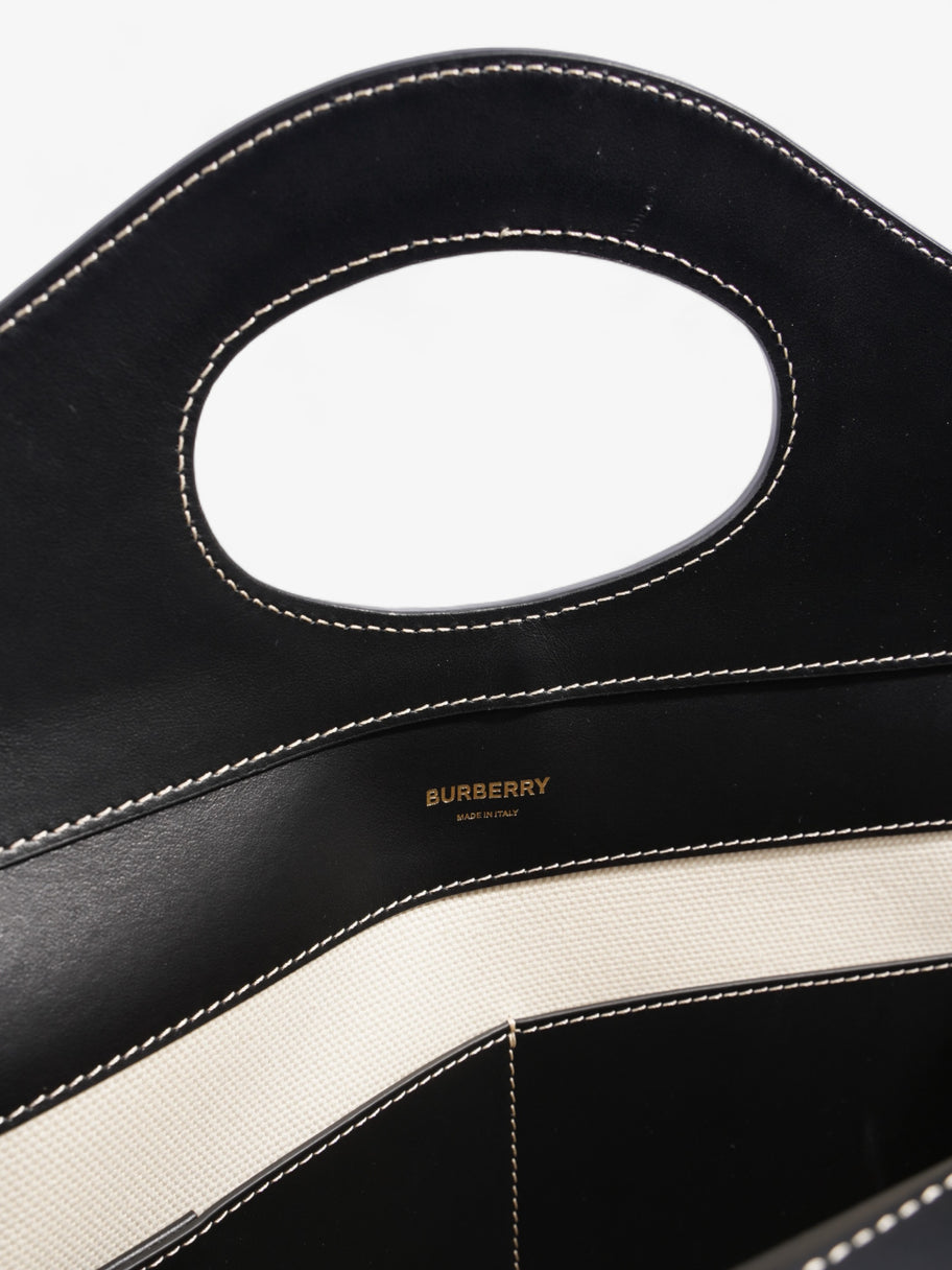 Burberry Pocket Crossbody Cream / Black Canvas Image 8