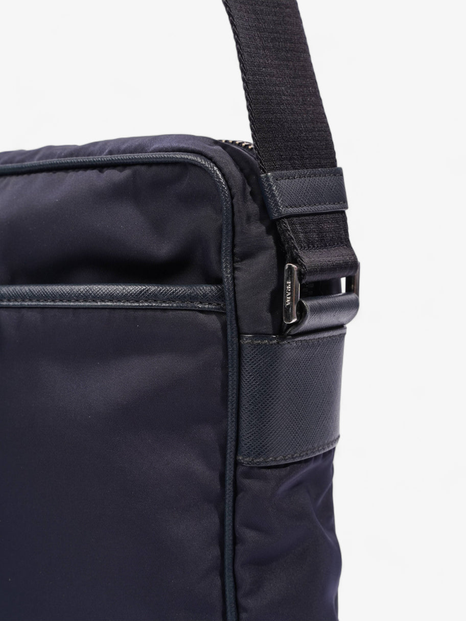 Nylon Messenger Bag Navy Nylon Large Image 10