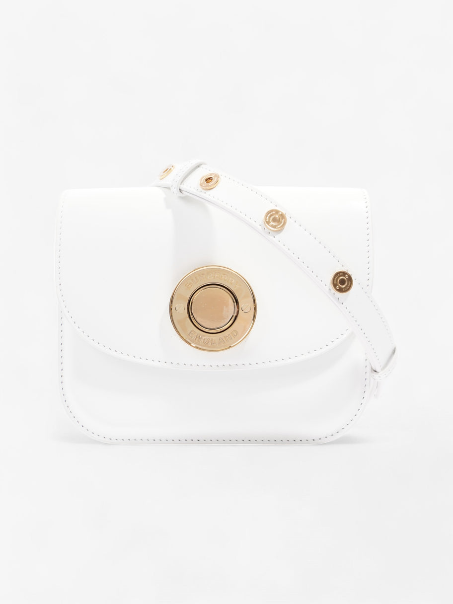 Burberry white leather bag best sale