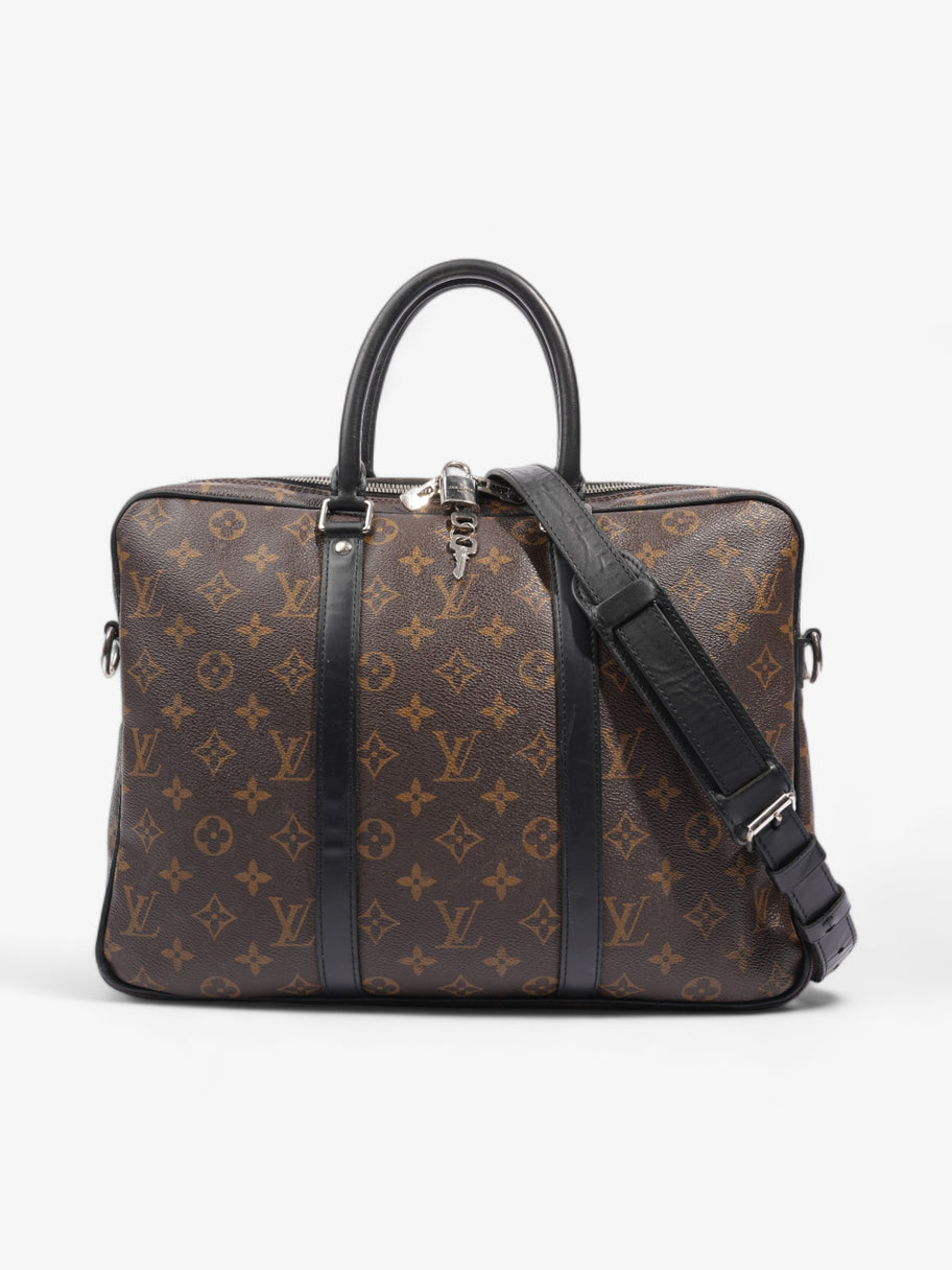 Louis Vuitton Porte-Documents Voyage Monogram / Black Coated Canvas PM Image 1