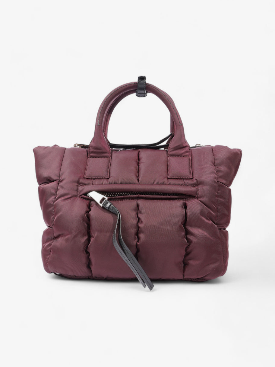 Prada Puffer Tote Burgundy Re Nylon Image 4