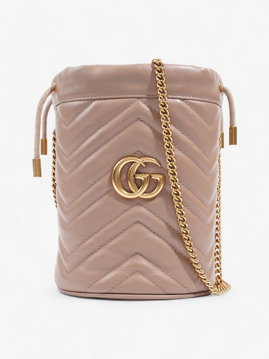 Gucci GG Marmont Bucket Bag Dusty Pink Matelasse Leather Mini Image 1