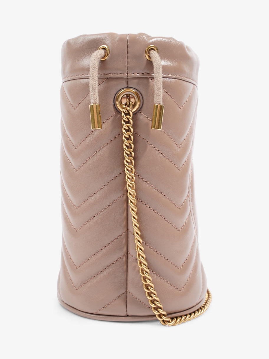 Gucci GG Marmont Bucket Bag Dusty Pink Matelasse Leather Mini Image 3