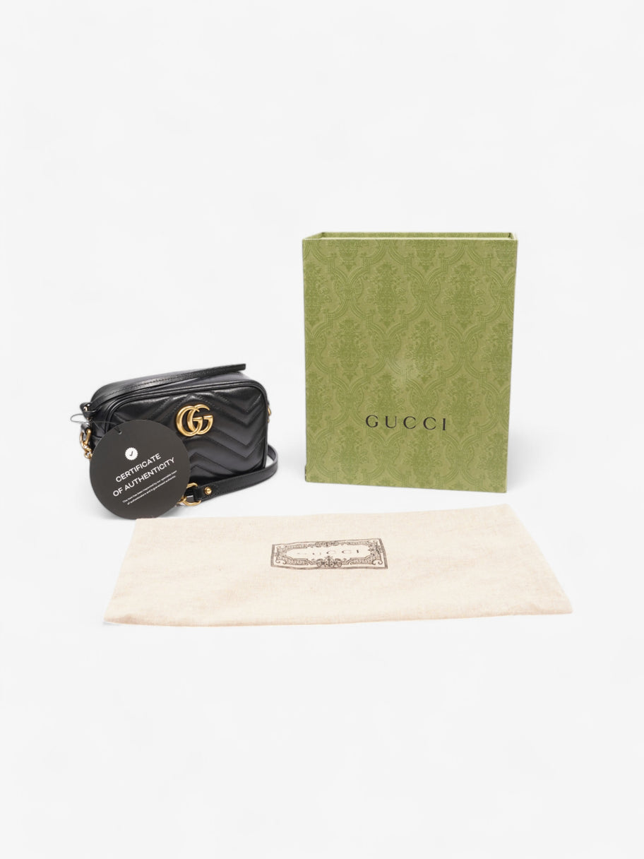 Gucci GG Marmont Black Matelasse Leather Mini Image 8