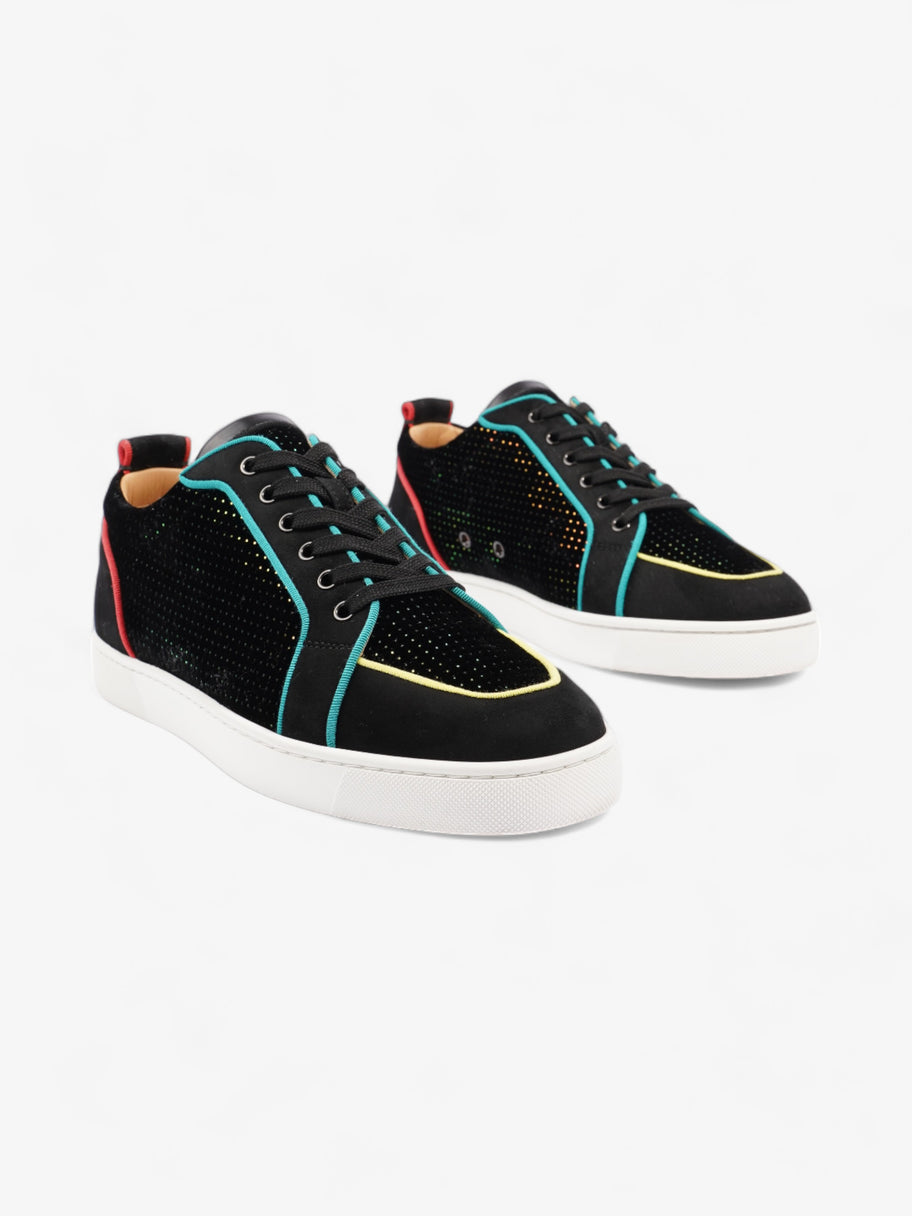 Christian Louboutin Rantulow Orlato Flat Black Multicoloured Velvet Luxe Collective