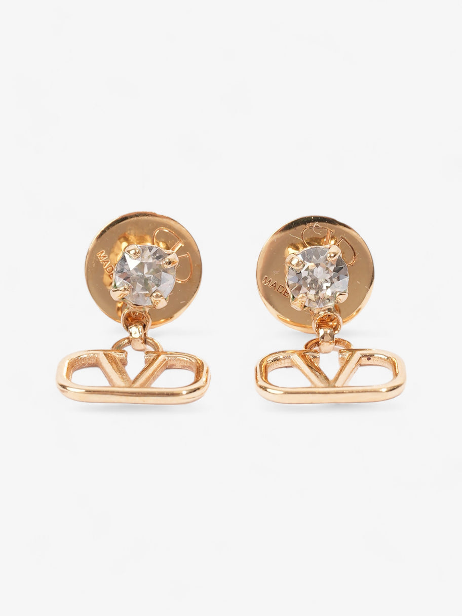 Valentino VLogo Signature Earrings Gold Base Metal Image 1