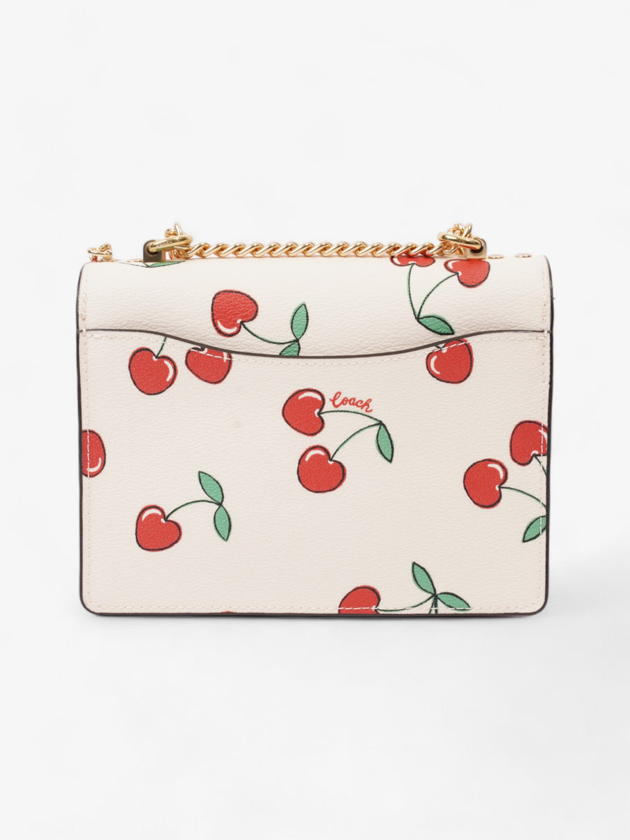 Coach Klare With Heart Cherry Print White / Red / Green Coated Canvas Mini Image 4