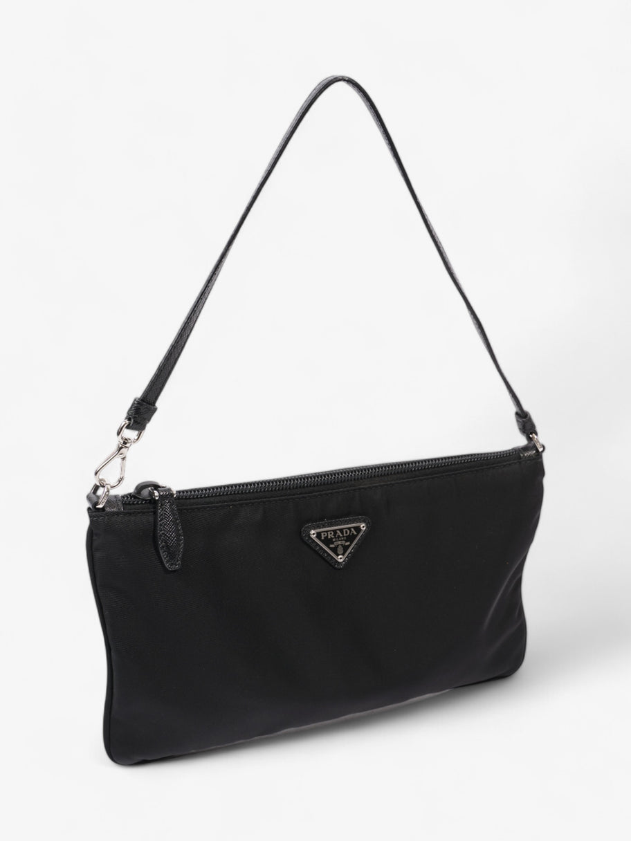 Prada Triangle Shoulder Bag Black Re Nylon Image 7