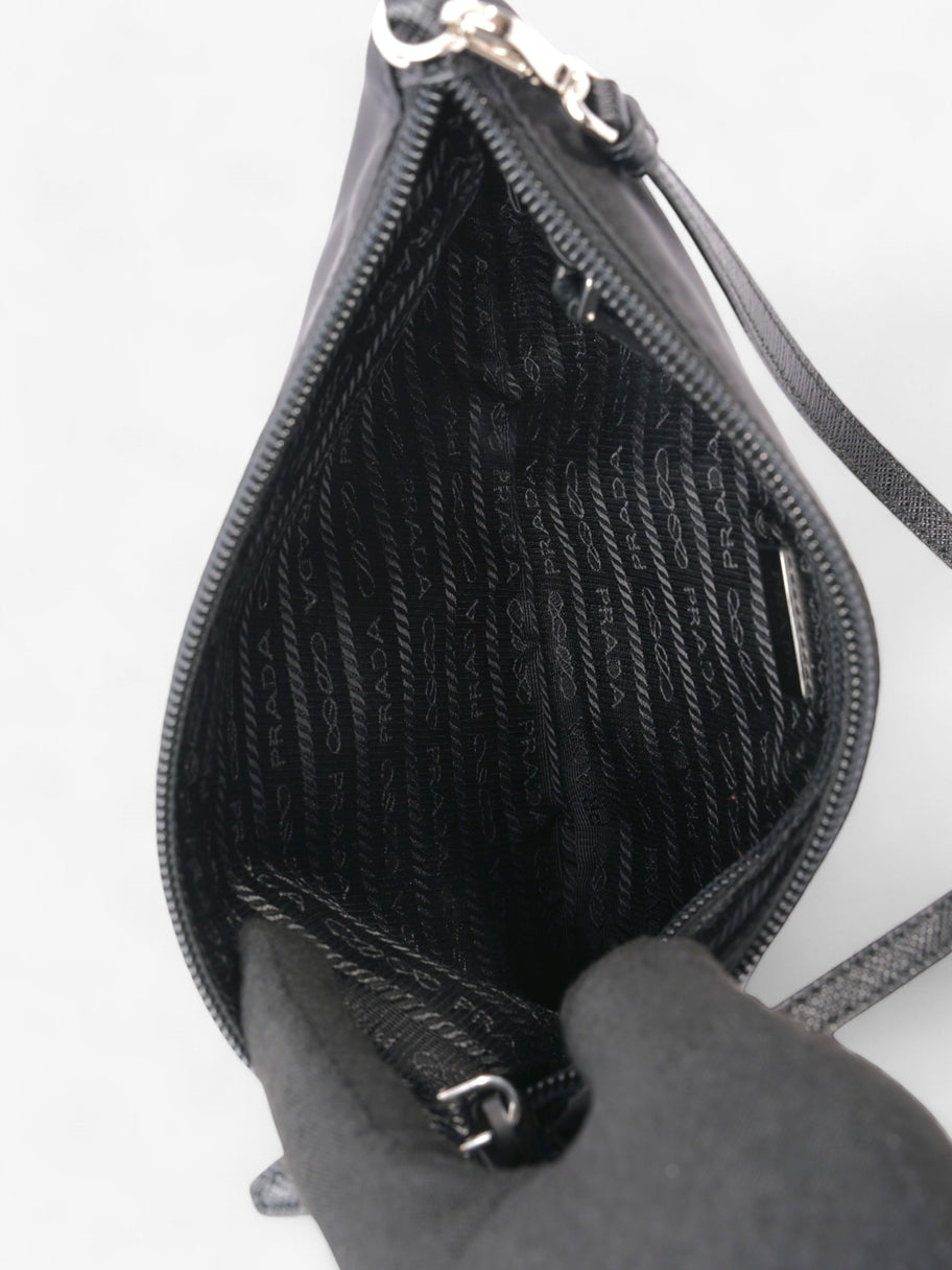 Prada Triangle Shoulder Bag Black Re Nylon Image 8