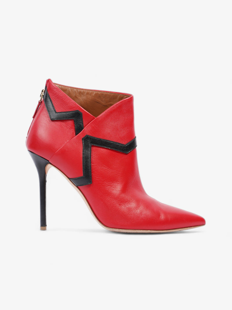  Point Ankle Boot 105 Red / Black Leather EU 41.5 UK 8.5