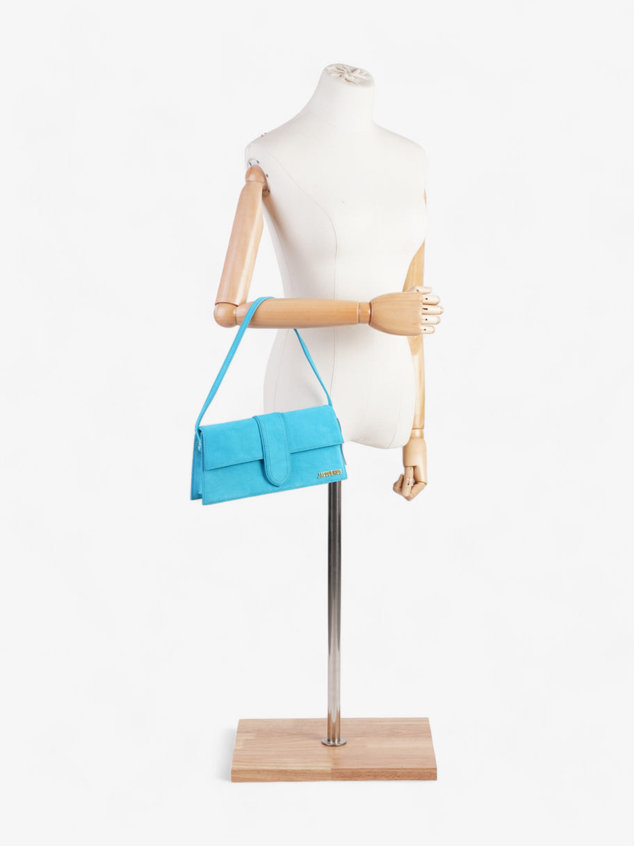 Jacquemus Le Bambino Long Dark Turquoise Suede Image 2