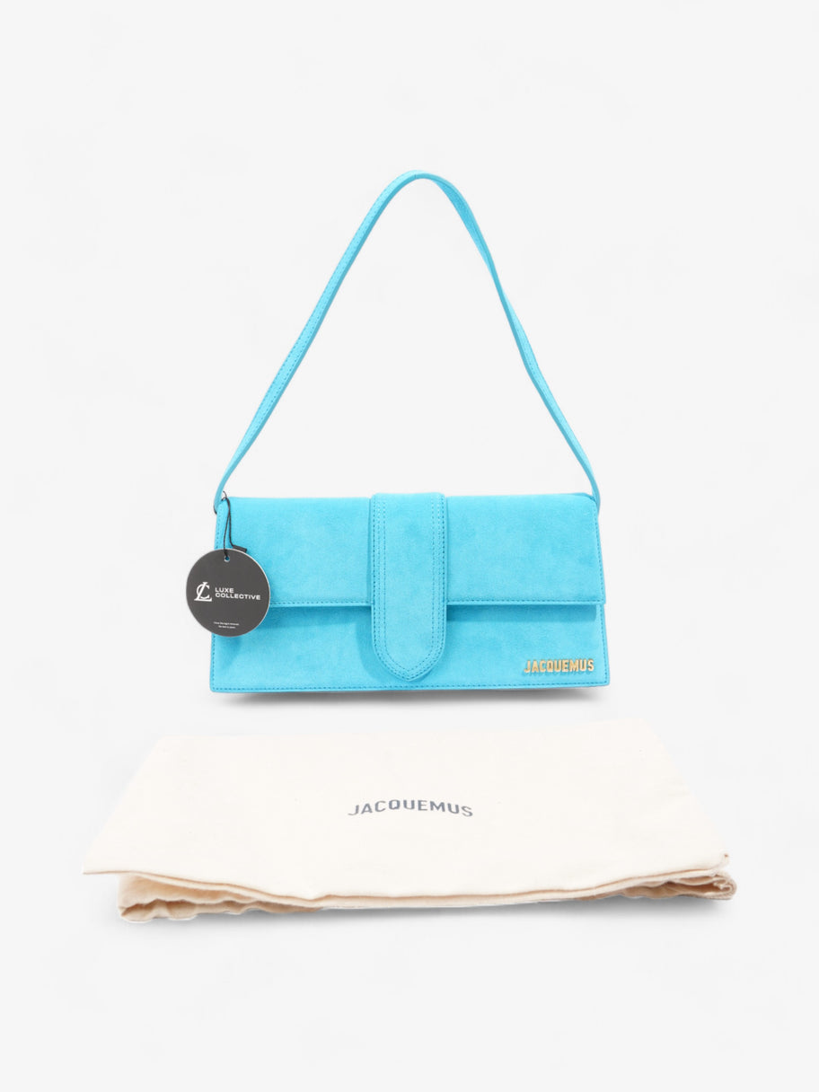 Jacquemus Le Bambino Long Dark Turquoise Suede Image 8