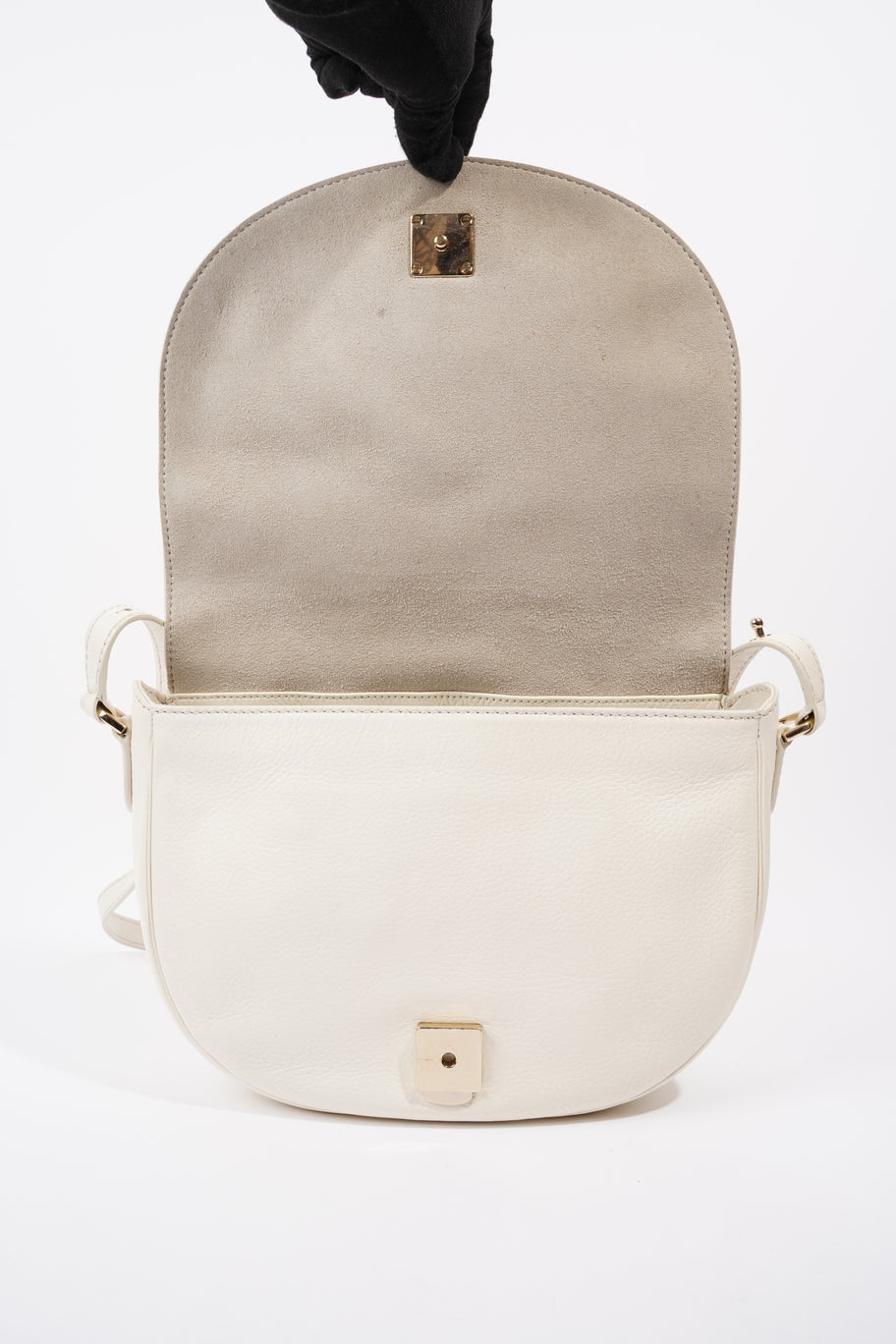 Tessie Satchel White Leather Image 9