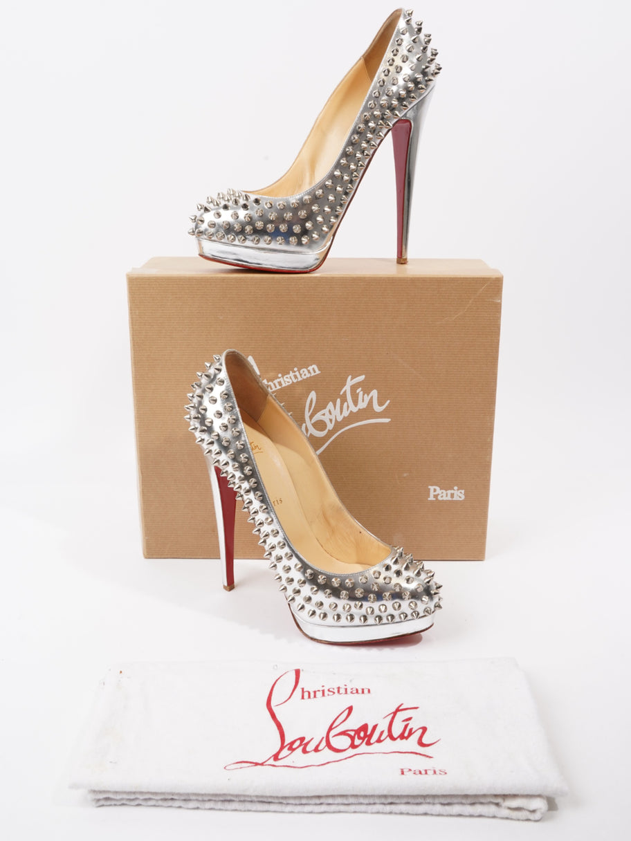 Christian Louboutin Alti Pump Spikes 160mm Silver Patent Leather EU 41 Luxe Collective