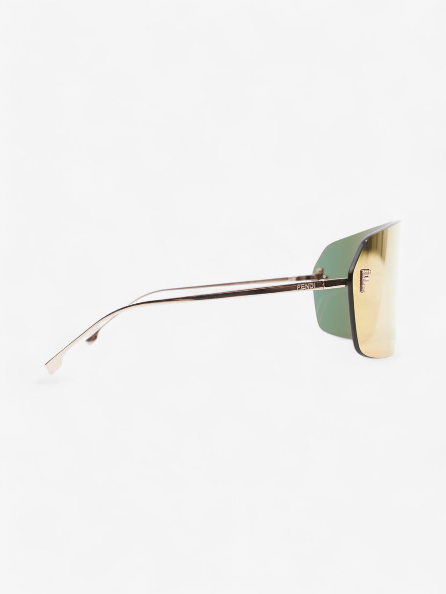 Fendi First ShieldSunglasses Iridescent / Gold Base Metal Image 4