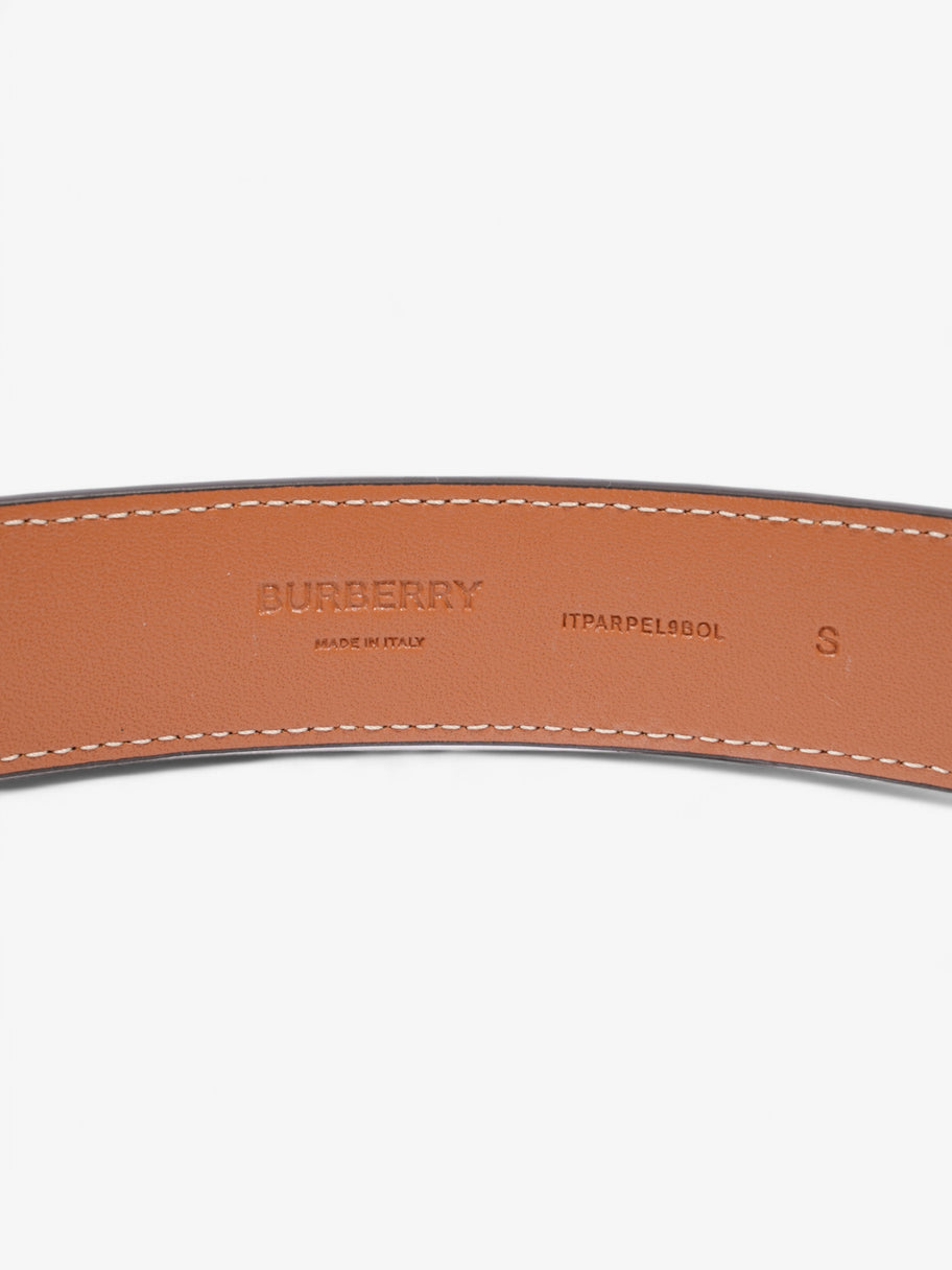 Burberry TB Belt Vintage Check / Briar Brown / Gold Canvas Small - 86cm Image 4