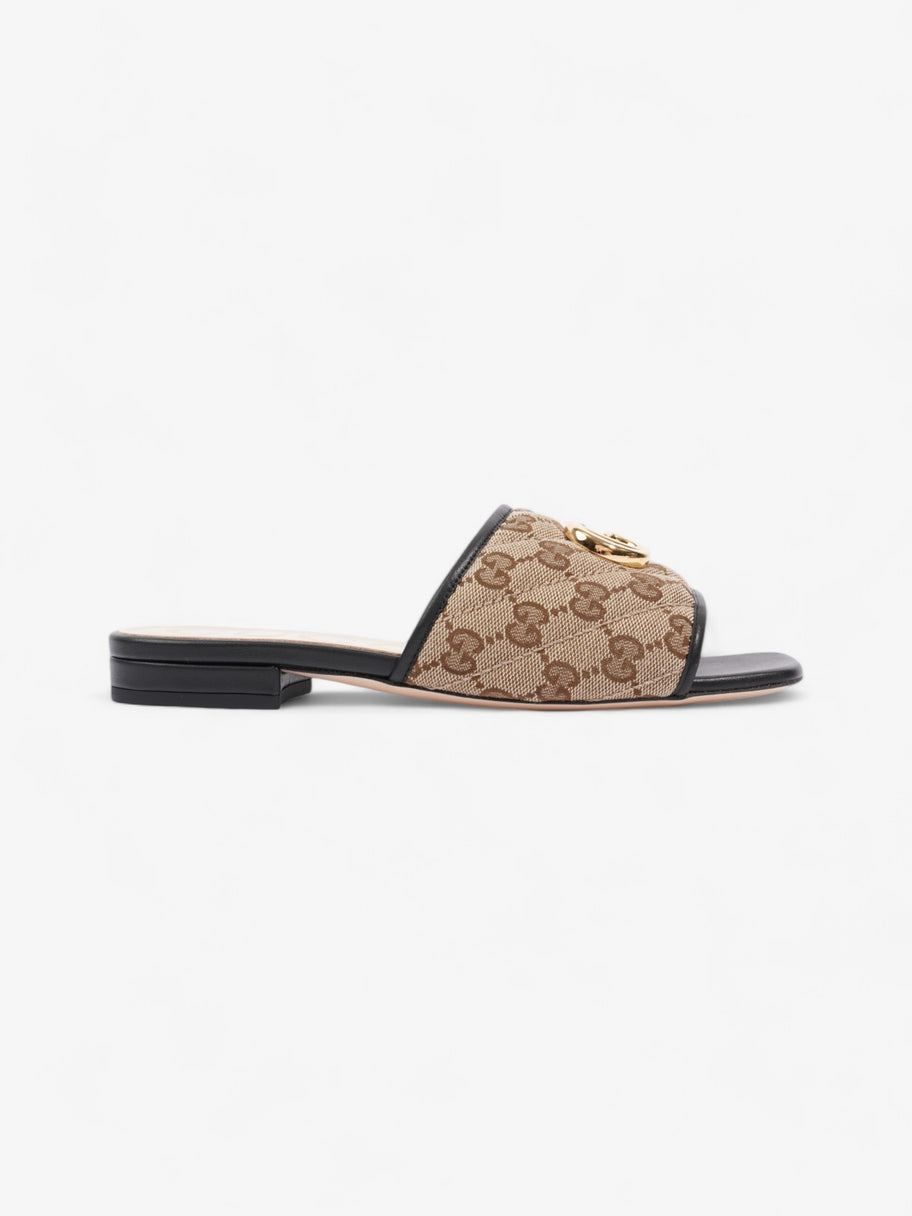 Gucci GG Sandals Beige  / Brown / Black Canvas EU 36 UK 3 Image 1