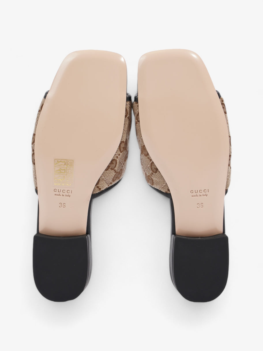 Gucci GG Sandals Beige  / Brown / Black Canvas EU 36 UK 3 Image 7