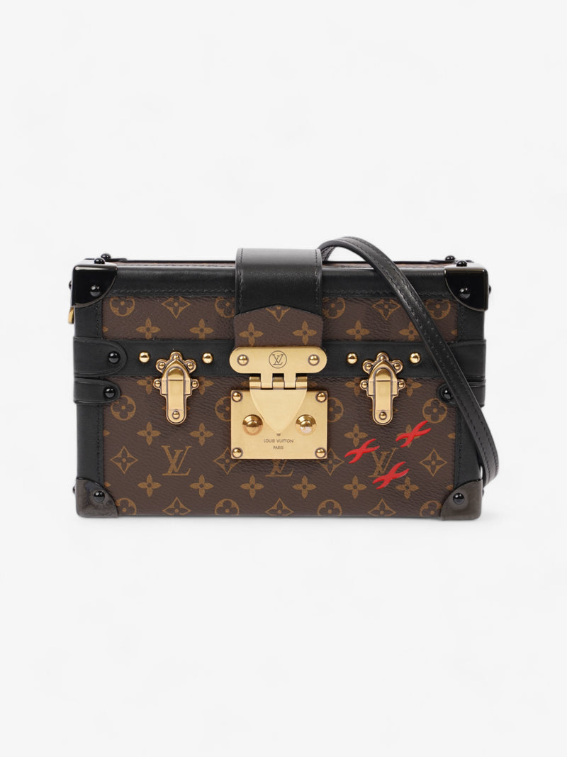  Louis Vuitton Petite Malle Bag Monogram / Black Coated Canvas