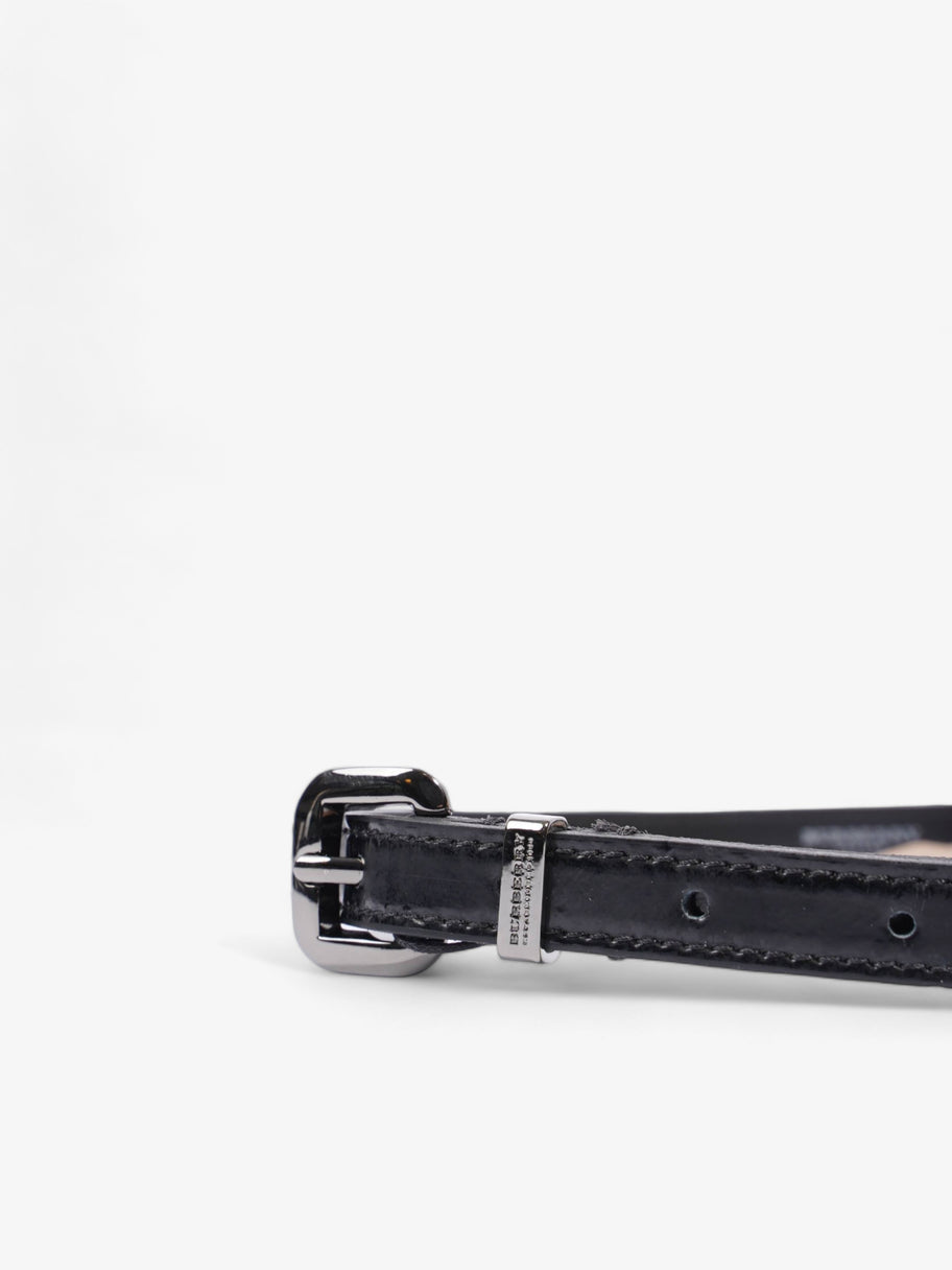 Burberry Thin Buckle Belt Black Patent Leather 86cm Image 3