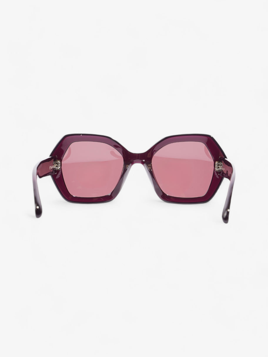 Isabel Marant Etoile Hexagon Sunglasses Deep Purple Acetate 145mm Image 3