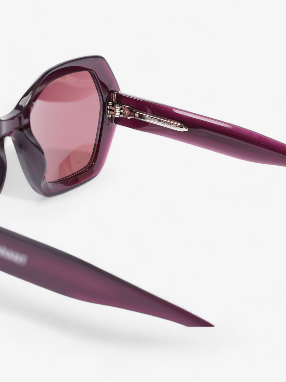 Isabel Marant Etoile Hexagon Sunglasses Deep Purple Acetate 145mm Image 6