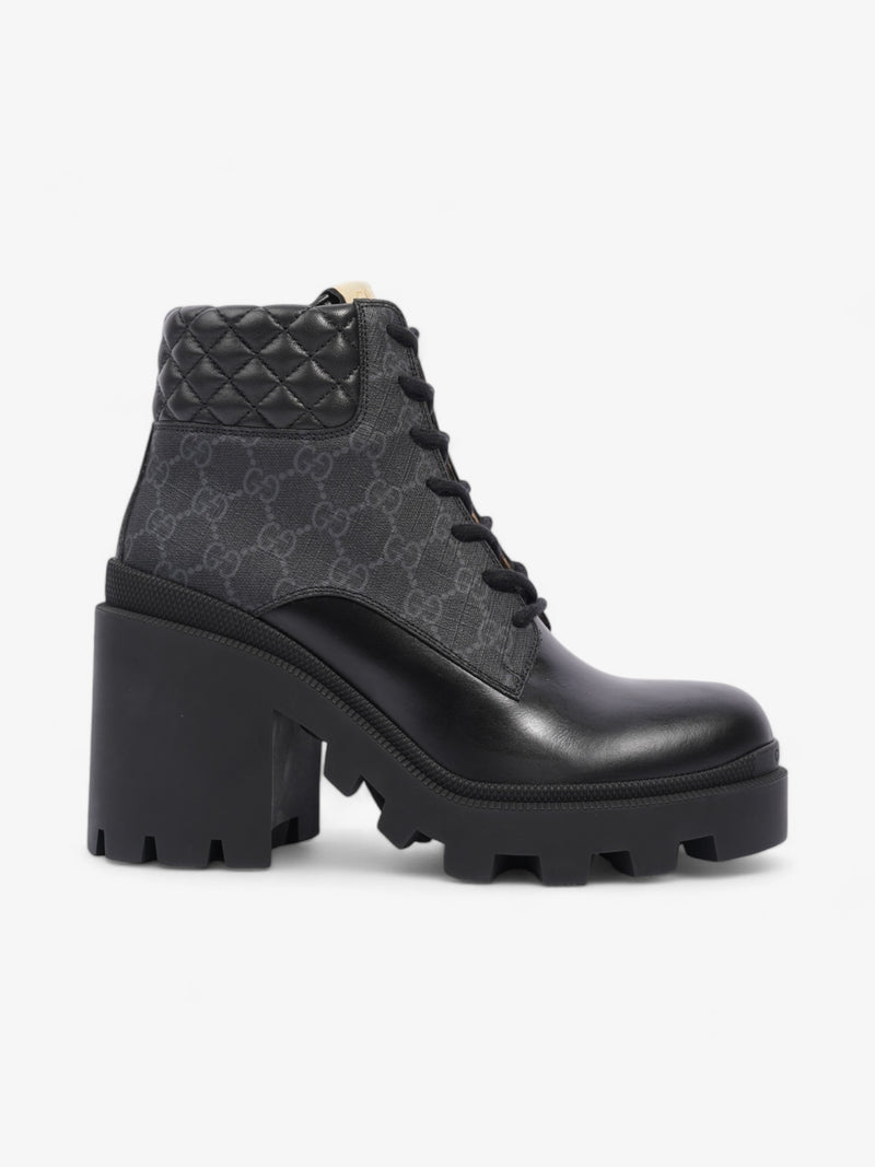  Gucci GG Ankle Boot 90 Black Leather EU 40 UK 7