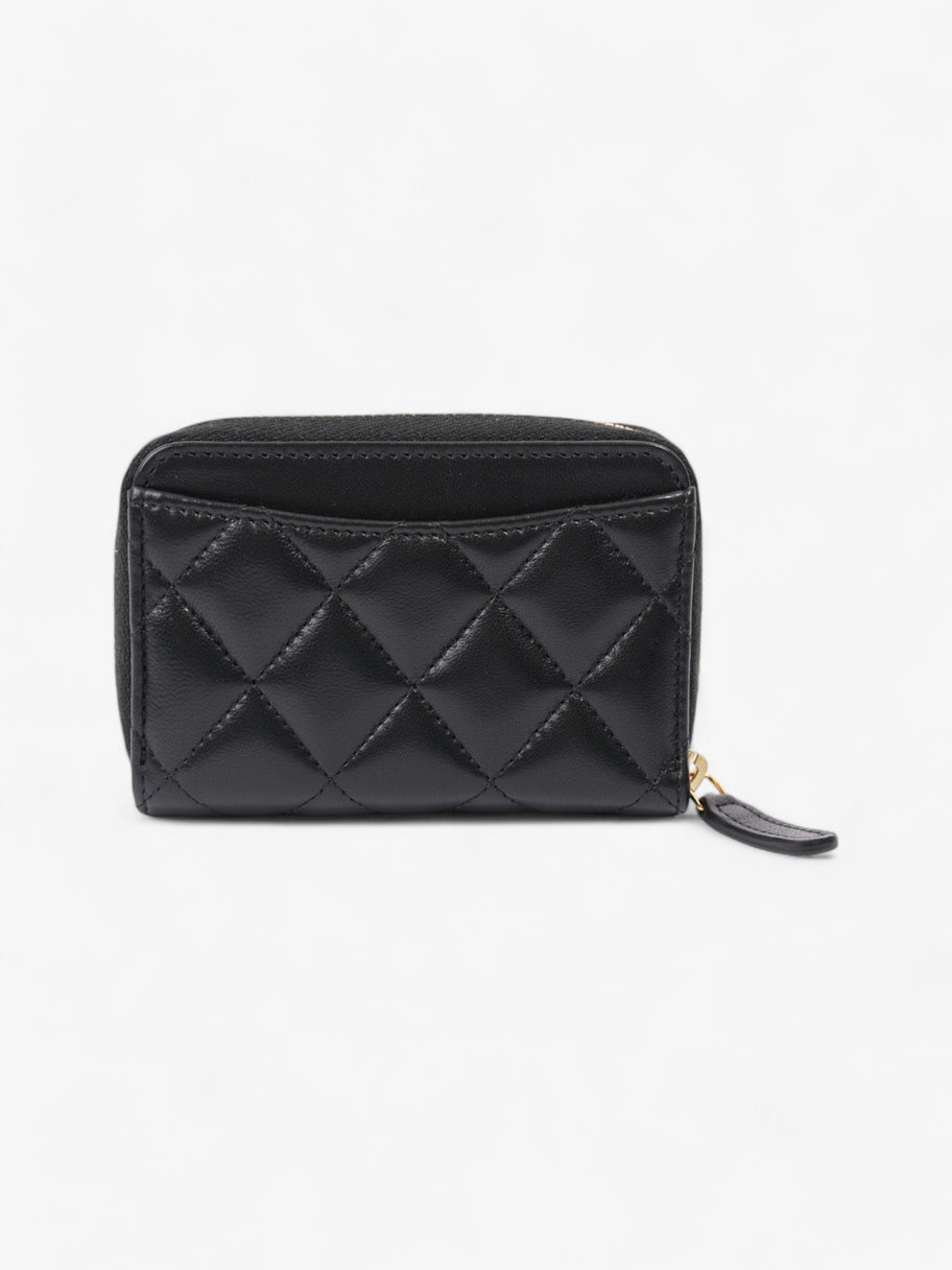 Chanel Zipped Coin Purse Black Lambskin Leather Image 2