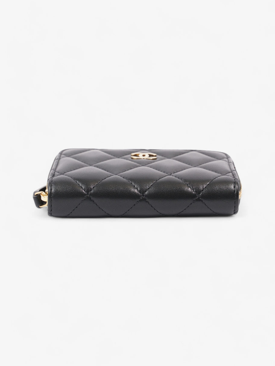 Chanel Zipped Coin Purse Black Lambskin Leather Image 5