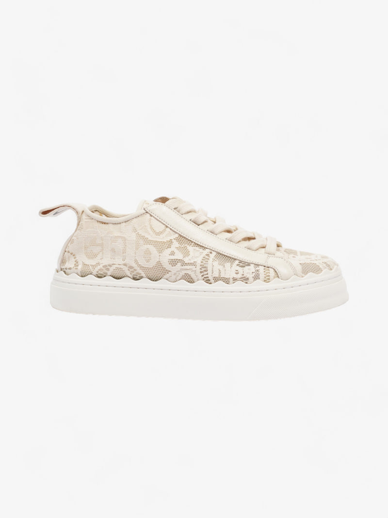  Chloe Lauren Sneaker White Lace EU 39 UK 6