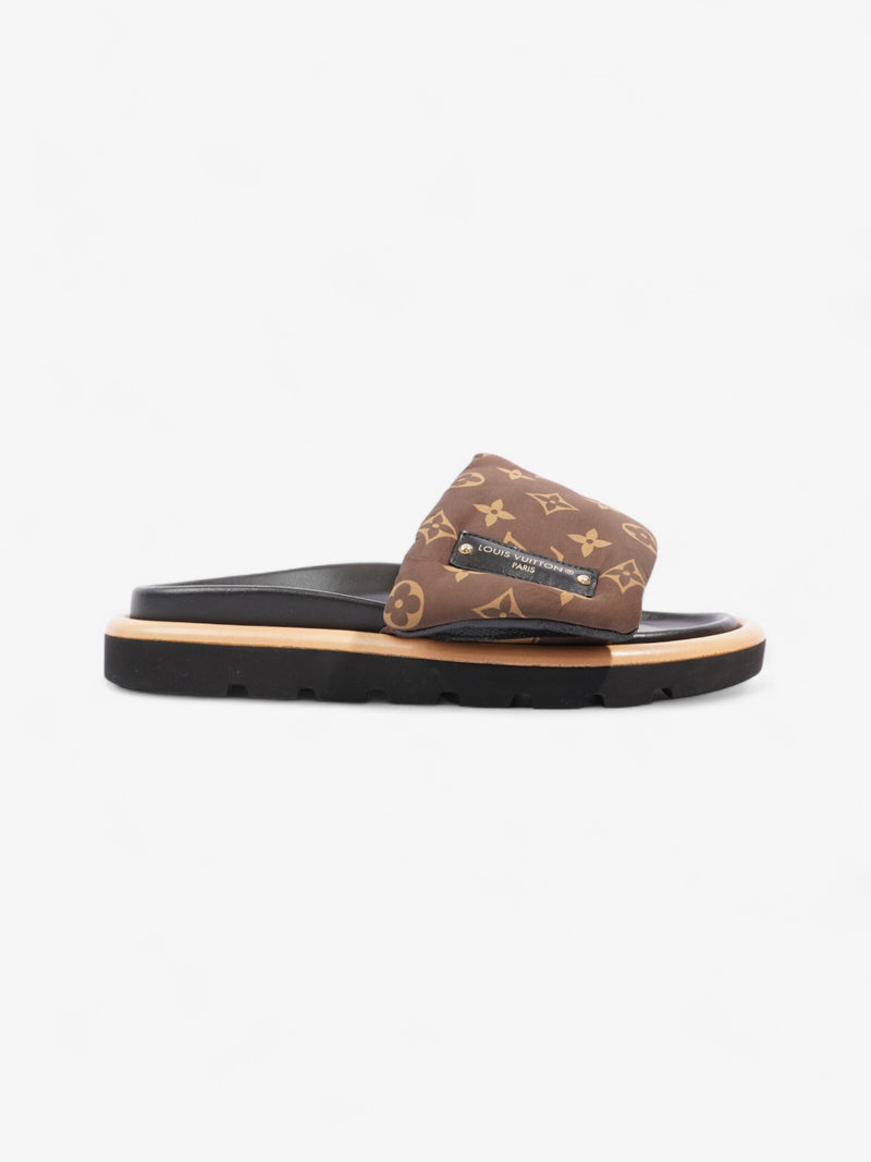  Louis Vuitton Pillow Slides Black / Brown Monogram Nylon EU 39 UK 6