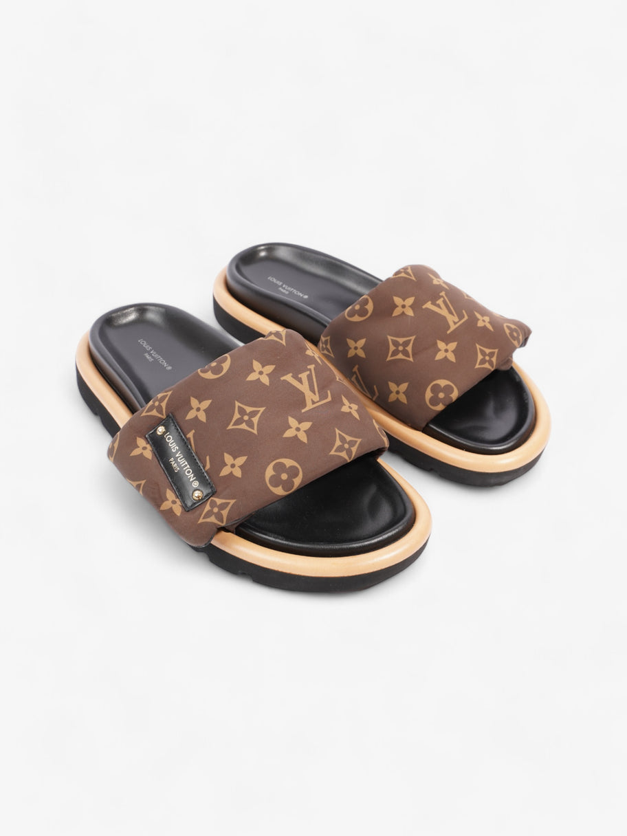 Louis Vuitton Pillow Slides Black / Brown Monogram Nylon EU 39 UK 6 Image 2