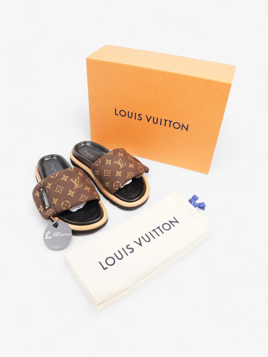 Louis Vuitton Pillow Slides Black / Brown Monogram Nylon EU 39 UK 6 Image 9