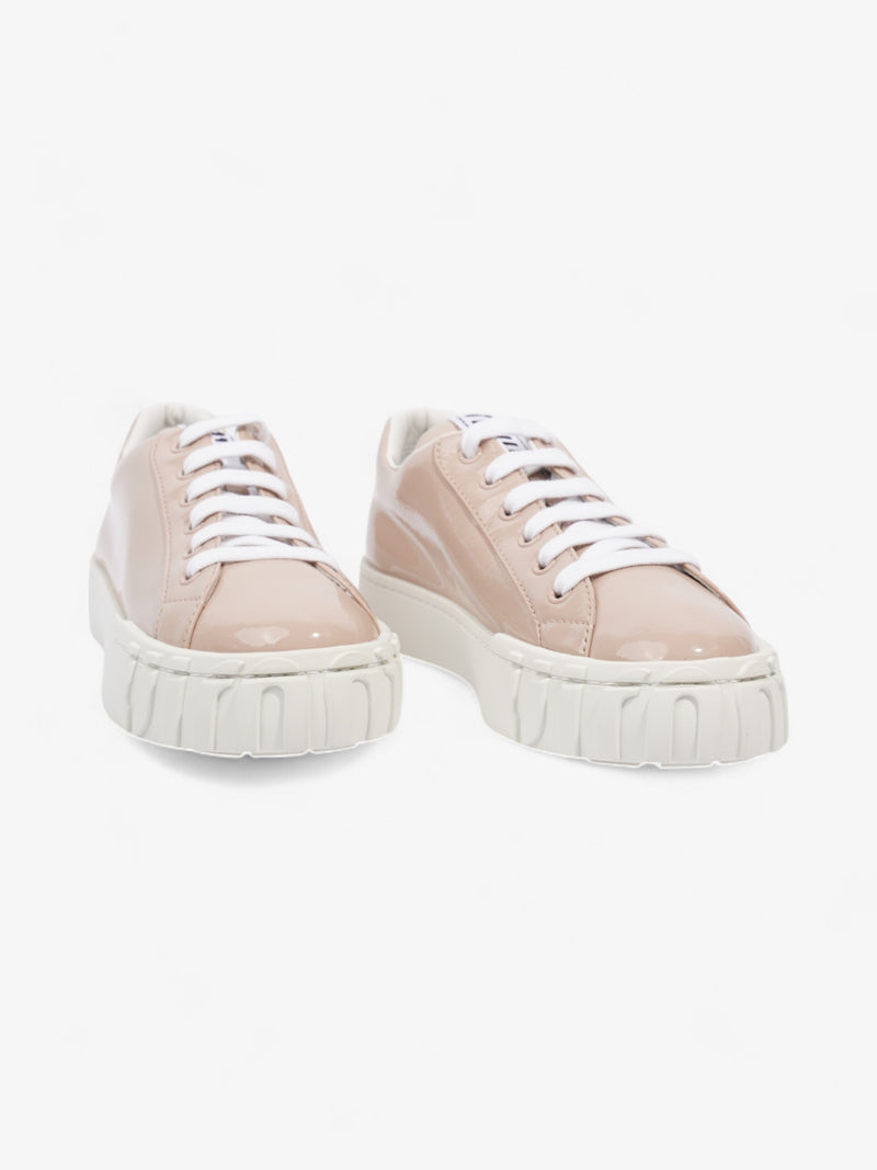  Miu Miu Naplak Tech Sneakers Light Pink / White Patent Leather EU 37.5 UK 4.5